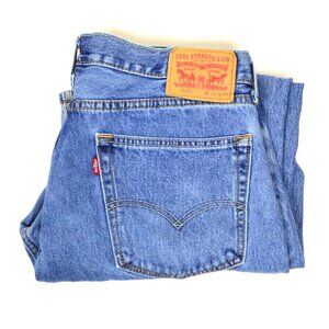 Levi's 505 Men's Size W36 L30 Blue Medium Wash Relaxed Fit Denim Jeans